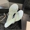 Fashion SUOJAILUN 2025 Summer New Brand Women Slipper Fashion Crystal Narrow Band Slip On Slides Thin Low Heel Outdoor Dress Sandal Shoe