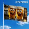 2D Flat, 1pc Multi-size 2D Flat, Humorous Beer Cup Flag, Polyester Fabric Popular Flag (no Flagpole), Suitable for Home, Garden, Yard and Outdoor Deco