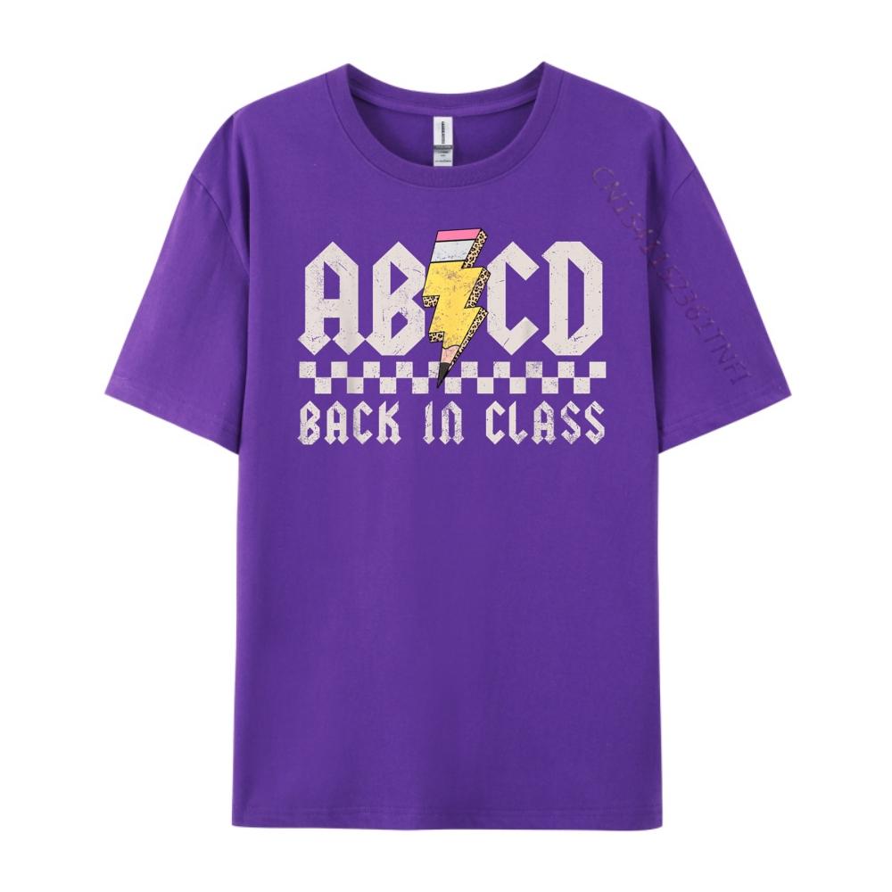 Teachers Rock Abcd Back In Class Back To School Red And Black Graphic T Shirt Mens Designer Clothes Christmas
