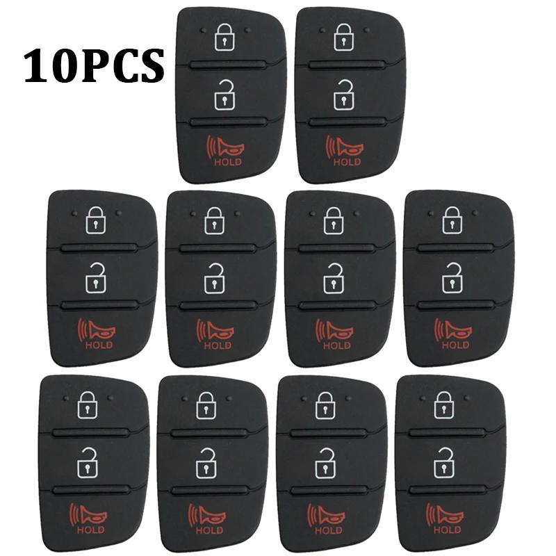 

5/10PCS Replacement 3 Buttons Remote Key Fob Case Rubber Pad For Hyundai I10 I20 I30 IX35 Kia K2 K5 Rio Sportage Flip Key Parts