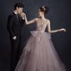  new Mori travel photography color yarn clothing couple photo elegant trailing wedding dress