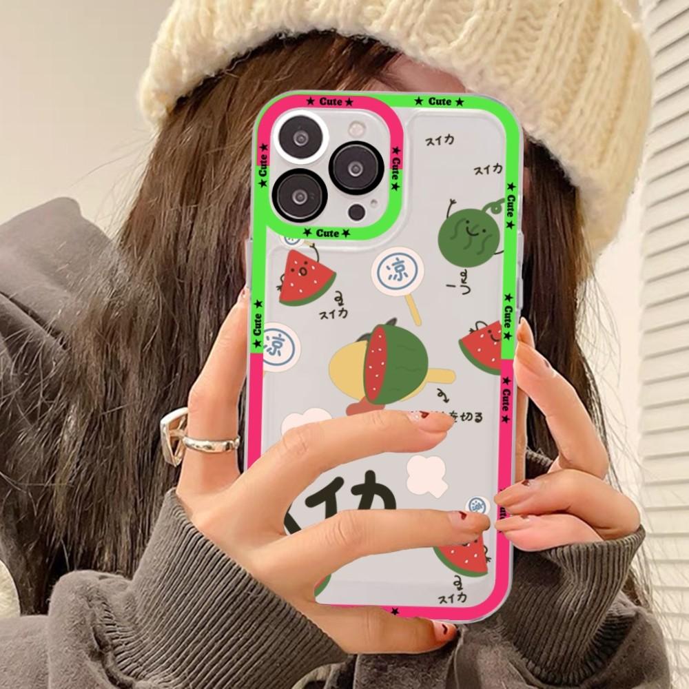Watermelon Phone Case For iPhone 15 14 13 12 11 Pro Max XS X XR Mini Protective Cover