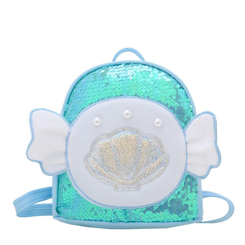 Adorable New Pu Sequin Mini Backpack With Cute Wings For Kids In Bright Colors