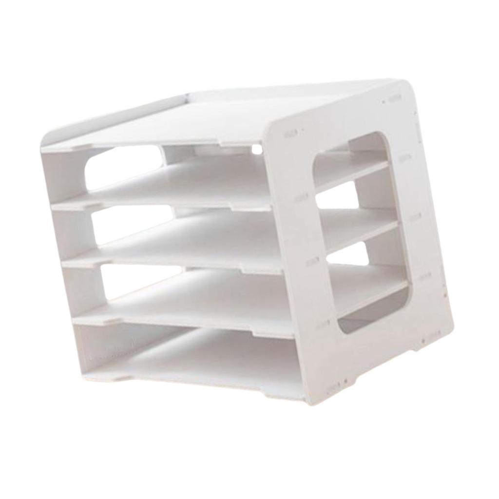 Desk File Paper Organizer Desktop Holder Office Supplies Storage Rack Letter Tray