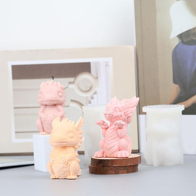 Flexible Silicone Mold Handmade Scented Candle Mould Dragon Shape Aromatherapys Jewelry Mold Home Decoration Mold