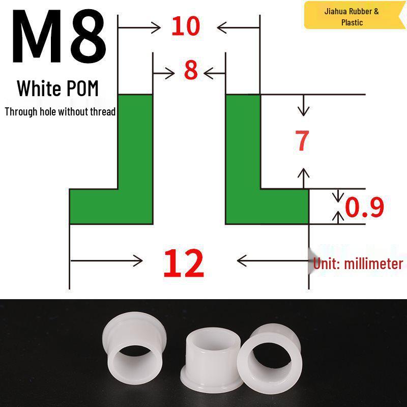 T-förmige Nylon-Dichtungsscheibe M3-M35 Gewinde Isolierabstandshalter
