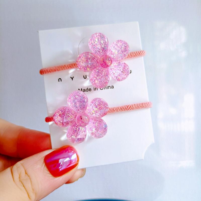 

2 шт. Мультяшные Блестящие Прозрачные Мишки Милые Детские Эластичные Резинки для Волос Детские Резинки для Волос Аксессуары для Волос для Девочек Детский Головной Убор