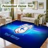 Crystal Velvet Square Rug Custom NameCardiff City Pattern Non Slip Home Floor Decor Rug