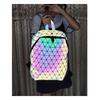 Fashion Backpack Geometric Rhombus Inverted Triangle Symphony Mountaineering Bag Triangle Piece Rhombus Color Changing Luminous Backpack