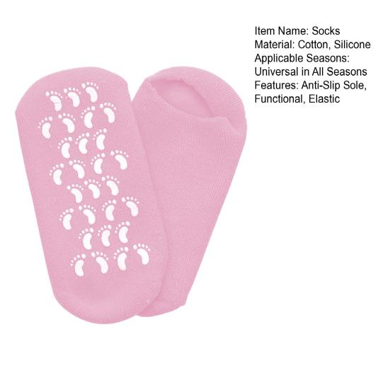 Moisturizing Socks Spa Gel Socks with Anti-Slip Soles Foot Care Socks Prevent Cracked Heels Stocking Stuffers for Women Men