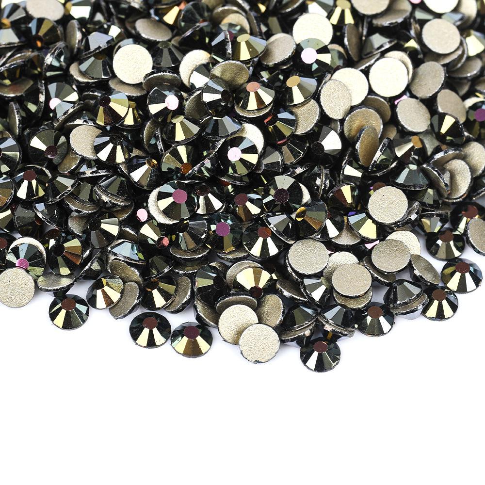 Gold Bottom Colored Glass Flat Bottom Diamond Nail Drill, Mobile Phone Accessories Sticker Diamond Diy Rhinestone Jewelry Accessories