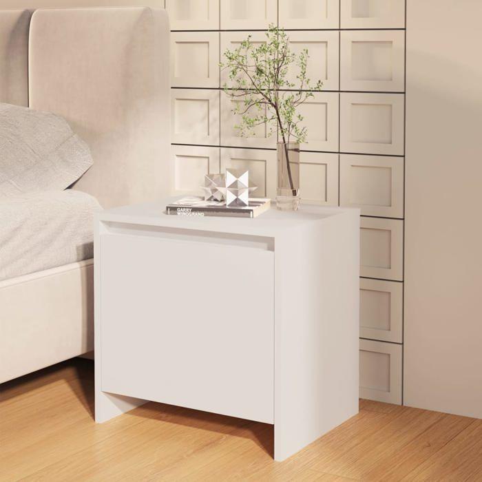 Maison Exclusive - Tables de chevet 2 pcs blanc 45x34x44,5 cm bois d'ingénierie