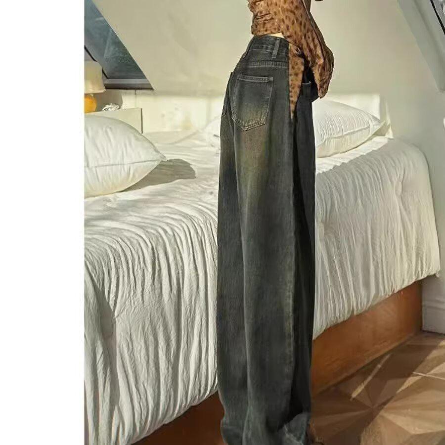 Women s High Waist Slimming Wide Leg Jeans - Spring/Autumn 2025 M