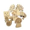 50PCS Mushroom Wooden Cutouts, DIY Craft Embellishments, Unfinished Wood Shapes for Home Decor, Scrapbooking, and Crafts
