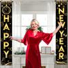 New Years Decorations 2026 Porch Banner, Happy New Year Door Banner New Year Front Porch Hang Door Banners, New Years Door Banner for NYE Party