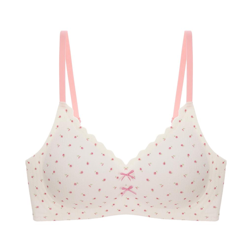 Pastoral Small Floral Display Large Collection of Secondary Breasts Anti-sagging No Steel Ring Sexy Seamless Bra Cover