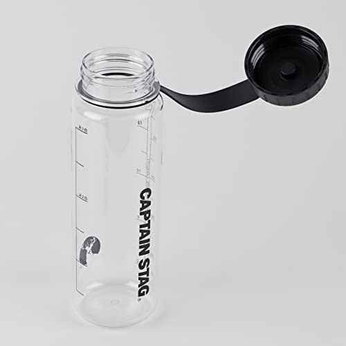 Captain Stag (CAPTAIN STAG) Water Bottle, Sports Bottle, 500ml, Direct Drinking, with Rice Graduations, 3.3 Cups, Black, UE-3379