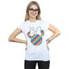 Disney Womens/Ladies Minnie Mouse Rainbow Face Cotton T-Shirt