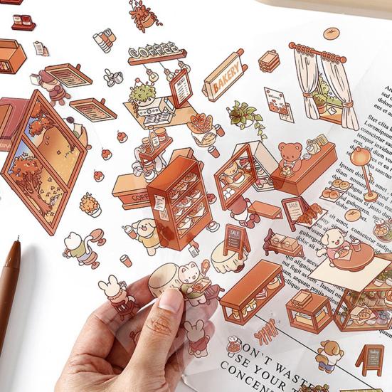 10 Planches D'autocollants 3D Maison & Scènes - Avec Pince - Loisir Créatif Enfants & Adultes