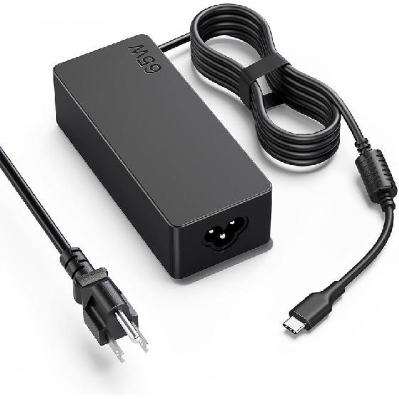 Laptop Charger 65W watt USB Type C AC Adapter Replacement for Hp Chromebook 14 13 X360 Spectre x360 Elite x2 EliteBook; Lenovo Yoga,Dell, ASUS,Acer 65W USB/Type C Charger