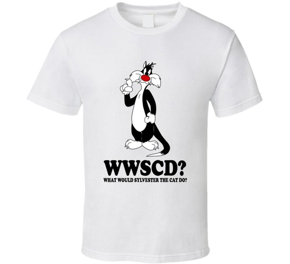 What Would Sylvester The Cat Do Wwjd Cartoon Character Fan T Shirt Unisex T-Shirt L