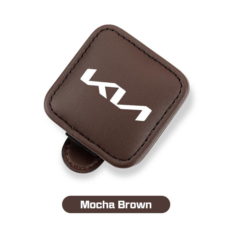 Leather Car Visor Glasses Clip For KIA Rio 5 Ceed Cerato K2 K3 K4 Sportage Picanto Optima Sorento Sunglasses Holder Accessories