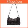 Simple Solid Color Sequin Design Women Casual Shoulder Bag For Daily Use