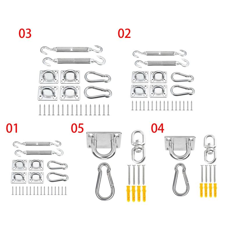 Outdoor Patio Rectangle Awning Attachment Set Stainless for Sun Shade Sail Canopy Fitting Heavy Duty Shade Sail Hardware