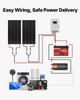 400W 12V Complete Solar Power Kit, 2PCS 200W Monocrystalline Solar Panels + 12.8V 100Ah LiFePO Battery + 40A MPPT Charge Controller + 1000W Power
