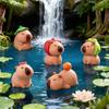 16Pcs New Miniature Capybara Mini Kapibare Action Figures Capybara Model Home Decoration Kids Gift Diy Micro Landscape Ornament