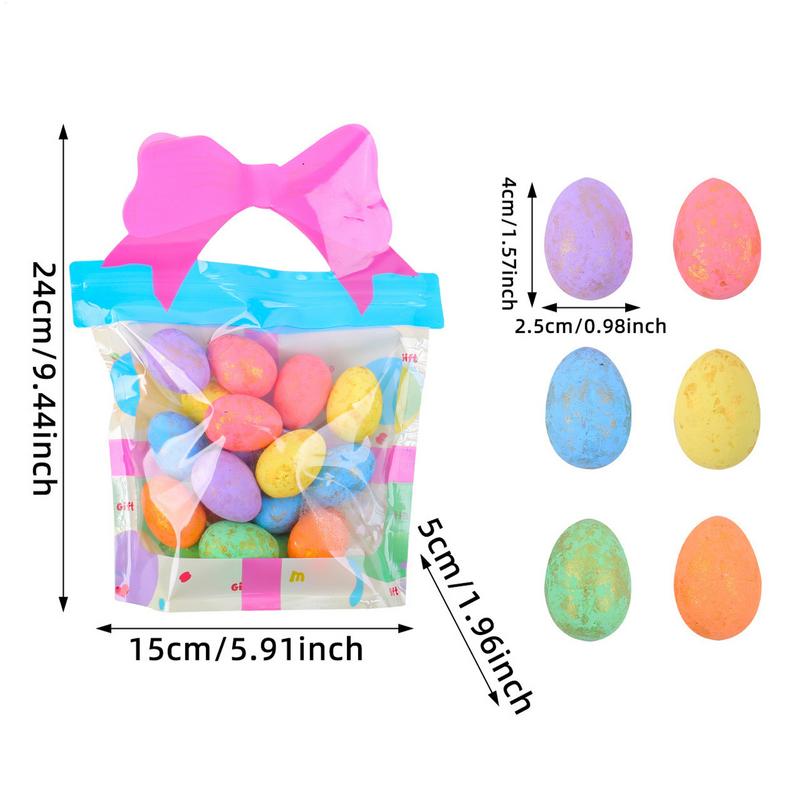 18PCS Pigeons Bird Eggs Easter Decorations For Home Colorful Foam SpeckArtificial Eggs DIY Crafts Easter Party Wreath Ornaments