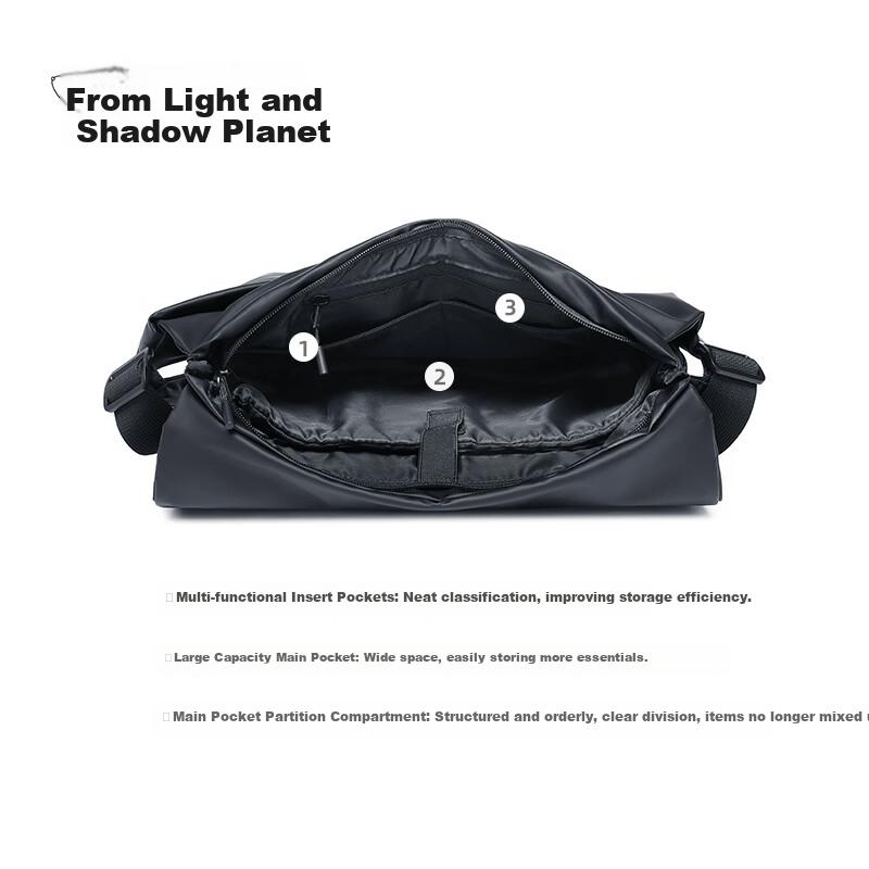 GYXX Large Size Crossbody Bag, Men's Shoulder Bag, Commuter Messenger Bag, 16-inch Laptop Bag