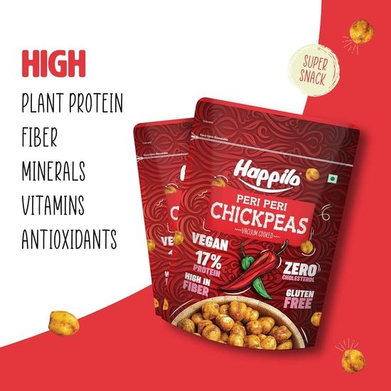 Happilo Premium Super Snack Peri Peri Chickpeas 110g, Crunchy and Delicious, Super Healthy