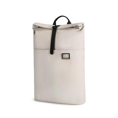 RSINC Urban Jungle by Safari Metro Roll-Top Laptop Backpack for Unisex | Cream B0CYLT2C5N