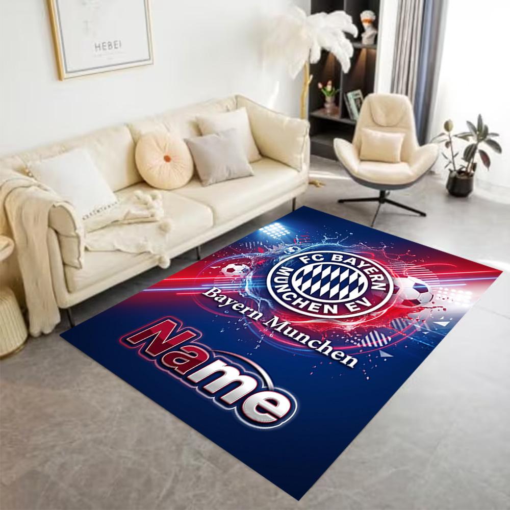 Bayern Munich Crest Area Rug Design for Decorate Room Dormitory Hallway Foyer Anti-slip Rug Decorate Offices Perfect Gift for Friends & Family