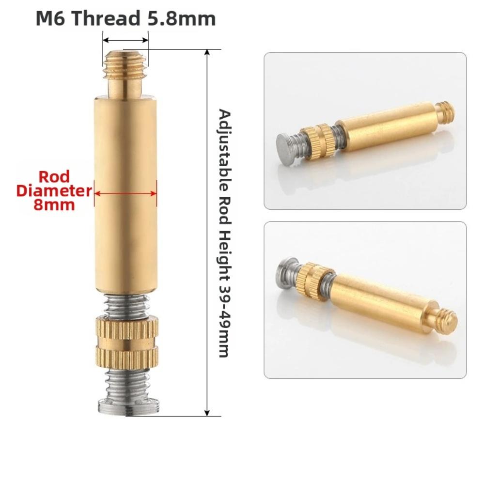 Для зливних пробок ванни Регульований латунний стрижень Діаметром M8 з гвинтами та гайками Довжина регулюється від 39 до 49 міліметрів