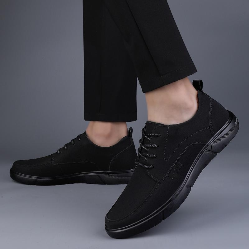 Brand New Men's Breathable Two-layer Frosted Leather Casual Shoes Autumn Men's Lace Up Comfortable Cowhide Casual Leather Shoes