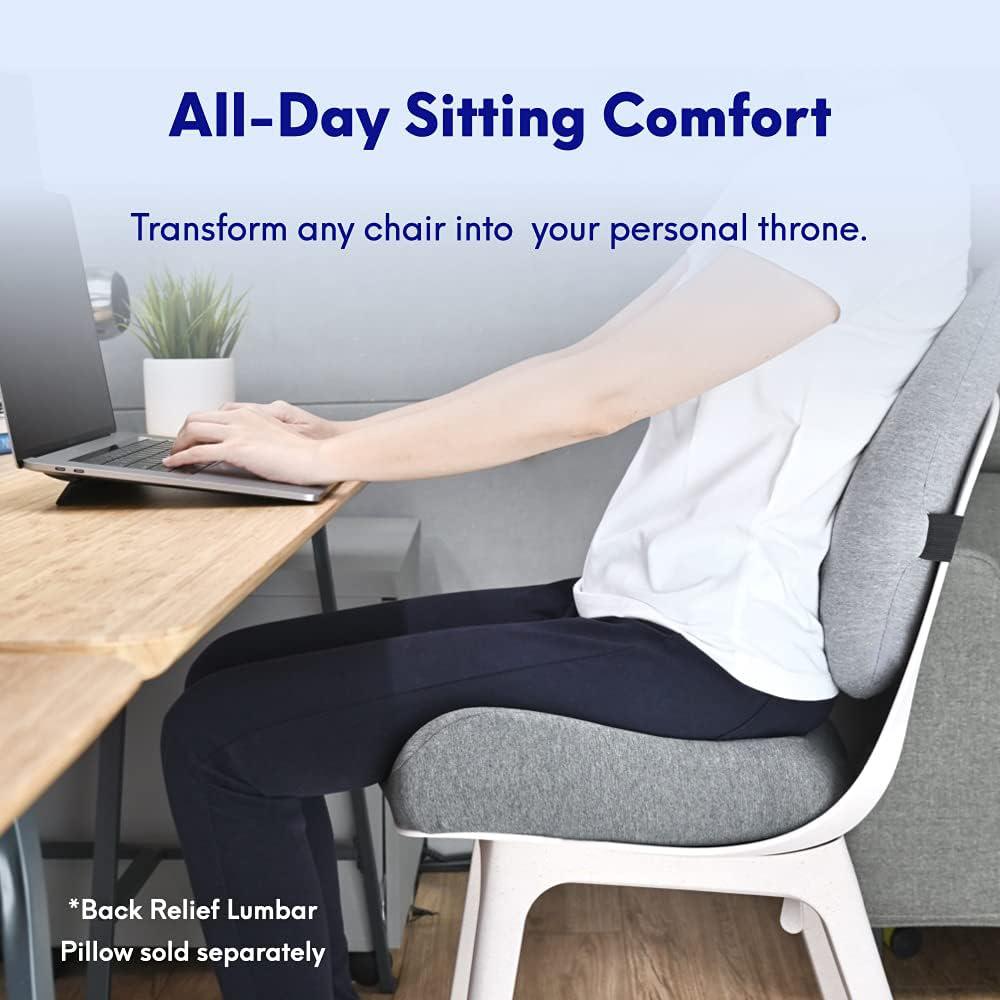 Ergonomic Memory Foam Lumbar Support Cushion for Long-Term Sitting and Posture Improvement