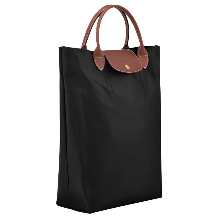 Longchamp Le Pliage Medium Handbag With Gold Accents And Snap Closure Women Handbags Black 10168089001