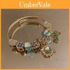 Vintage Handcrafted Beaded Bracelet With Heart Crown Design For Fashion Enthusiasts