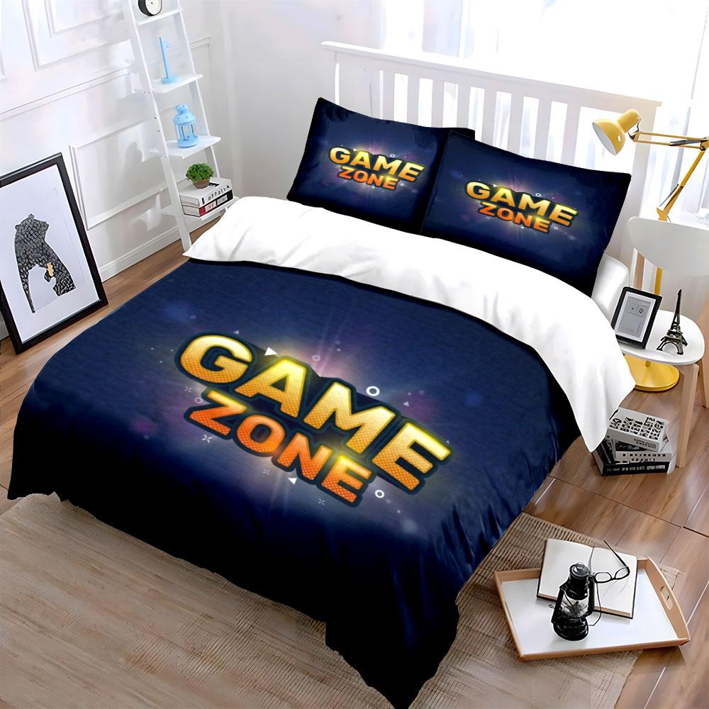 Game Zone Decor Bedding Set Multiple Sizes Kid'S And Adults' Bedroom Exquisite 3Pc Bedding Set, Gift
