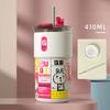 2025 New Fashion Thermal Water Bottle Ceramic Coffee Insulated Cup Portable In Car Dual Drinking Straw Cold Cup Thermal
