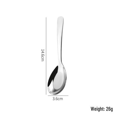 Cucharas Planas para Sopa Ruhan Estilo Chino Nuevo Acero Inoxidable 304 (Juego de 3)