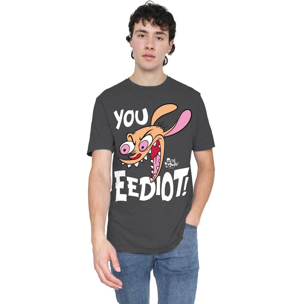 Ren & Stimpy Unisex Adult You Eediot! T-Shirt