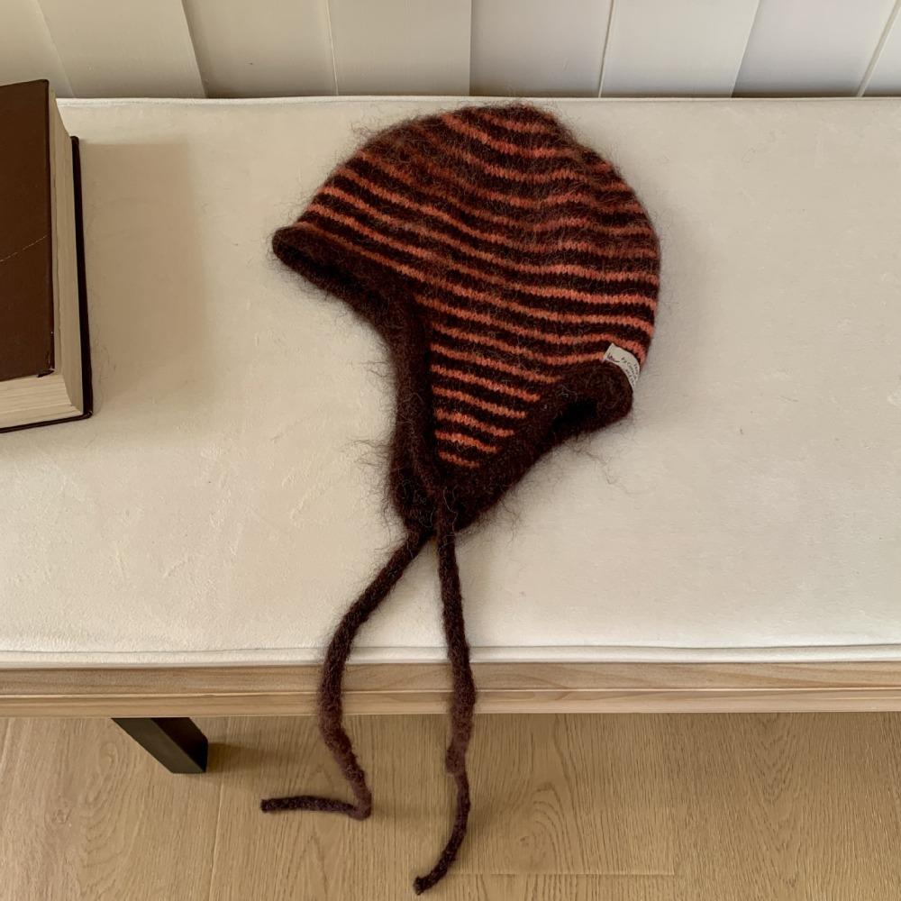 Cold-proof Knitted Hat Windproof Pullover Hat Fashion Warm Woolen Hat  Woman Girl