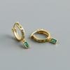 Fashion Jewelry Gold Plated 925 Sterling Silver Geometric Drop Hoop Earrings for Women Wedding Birthday Mother's Day Gift