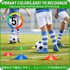 BiAnYC 100-Count Marker Cones, Soccer Markers, Mini Colored Cones, Soccer Dribbling Practice Cones, Training Cones for Soccer, Baseball, Tennis, and F