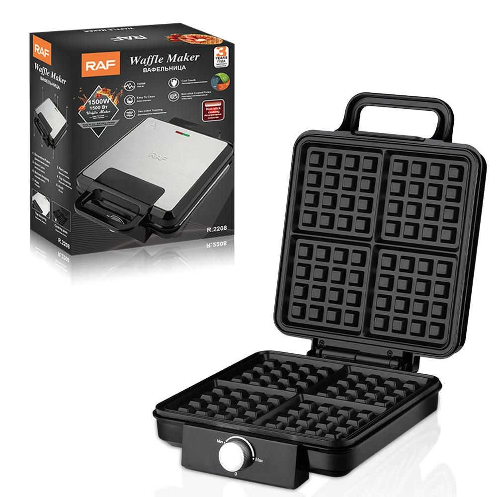 Home Breakfast Machine Waffle Maker Automatic Four Slices Double-sided Heating Electric Cake Pan Light Food Machine