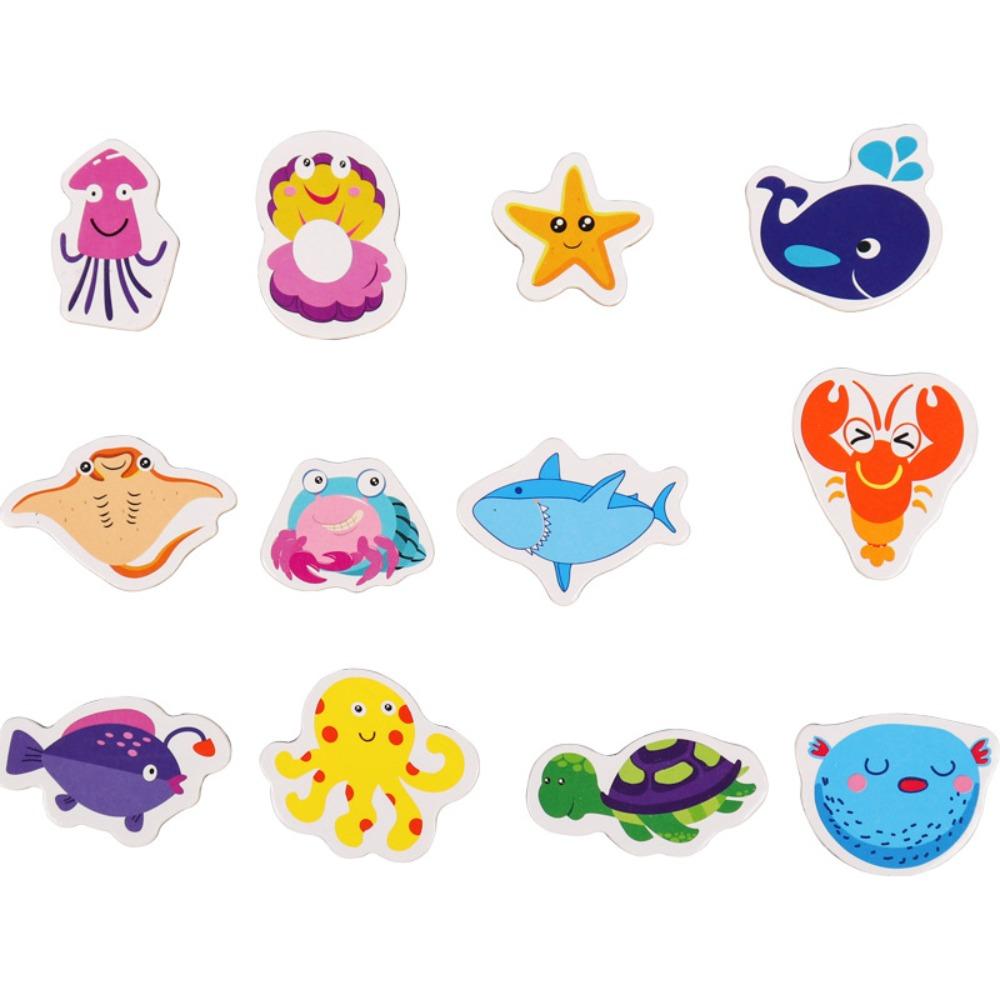 

12Pcs Cartoon Fridge Magnetic Animal 3D Stickers Toys Cute Magnetic Sticker Home Decor