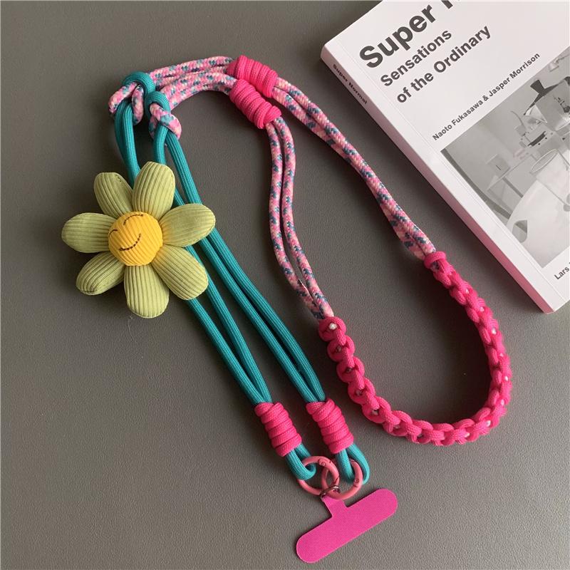 Creative Flower Mobile Phone Lanyard Crossbody Multi-functional Cellphone Rope Wrist Strap Outdoor Sturdy Camera Phone Chain Polyester / Nylon